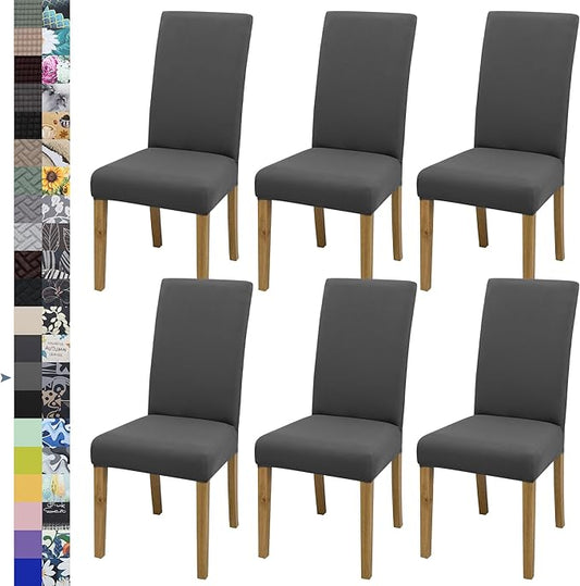 BIETYONE Stretch Dining Chair Covers Set of 6, Soft Removable Washable Kitchen by BIETYONE