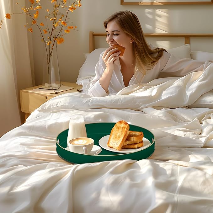 MAONAME Dark Green Decorative Tray, Plastic Trays - Image 6