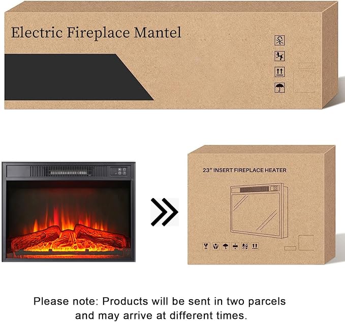 44" LED Lights Electric Fireplace - Image 8