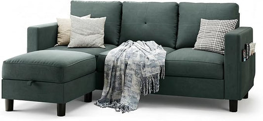 SUNLEI Convertible L-Shaped Sectional Couches by SUNLEI