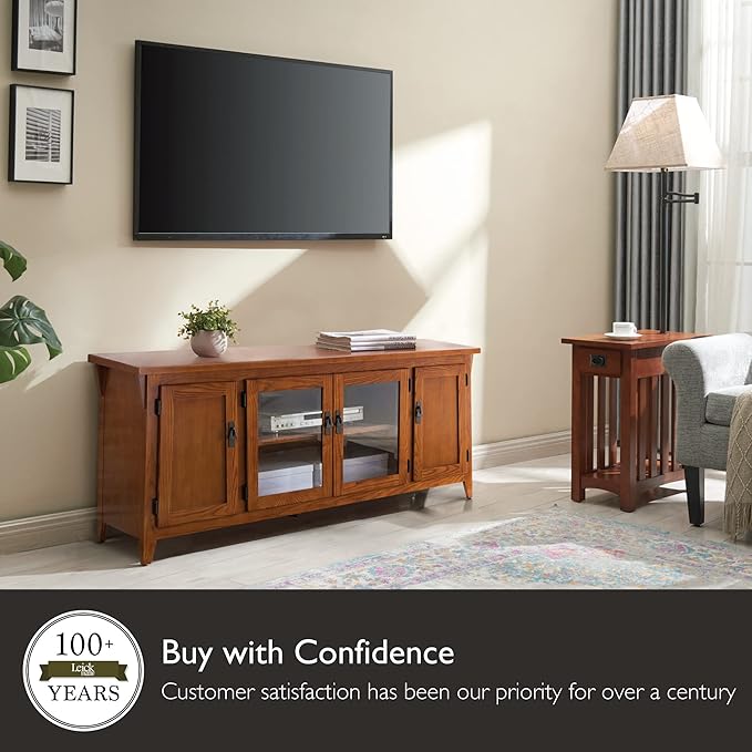 Leick Home 82560 Solid Wood Four Door TV Stand - Image 6
