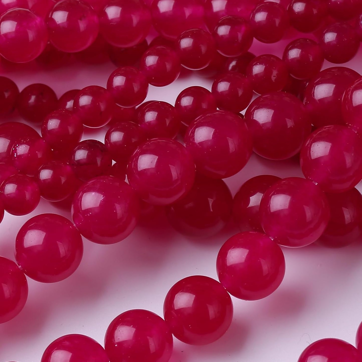 Rose Carnelian Stone Beads Gemstone Round Crystal Energy Jade Beads Stone Beads for Jewelry Making DIY Bracelet Necklace Jewelry Making 1 Strand 15.5inch 31PCS 12MM