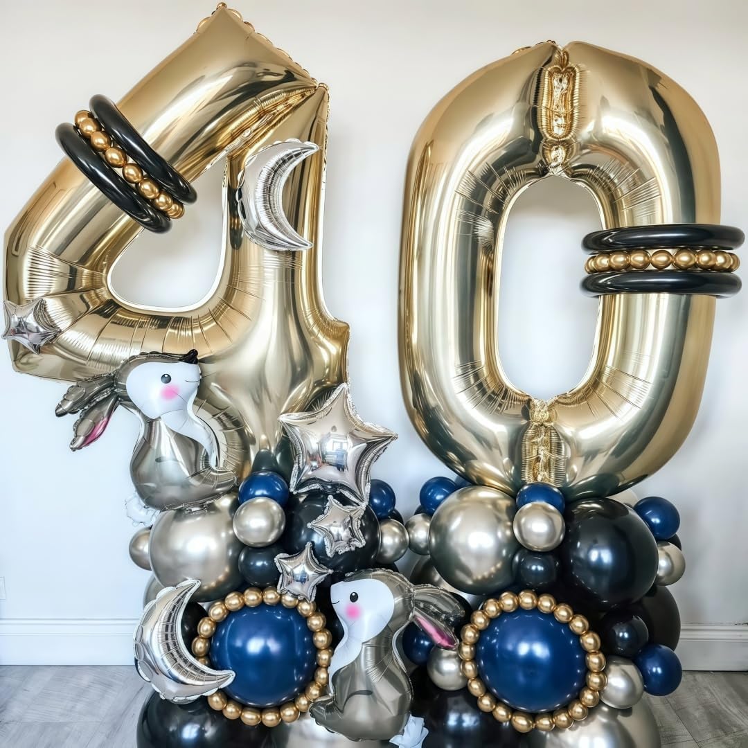 Champagne Gold 6 Balloon,40 Inch Light Gold Number 6 Balloon Big Foil Mylar Helium 6 Balloon for Birthday Party