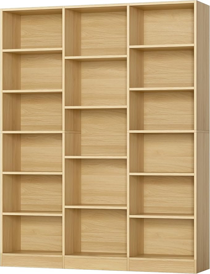 FACBOTALL Triple Wide Bookshelf, 6 Tier Large Bookshelf, Bookcase - Image 8