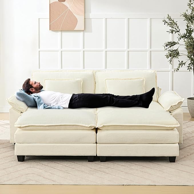Oprisen 86" Modular Sectional Sofa, Comfy Cloud Couch Sectional Sofa - Image 5
