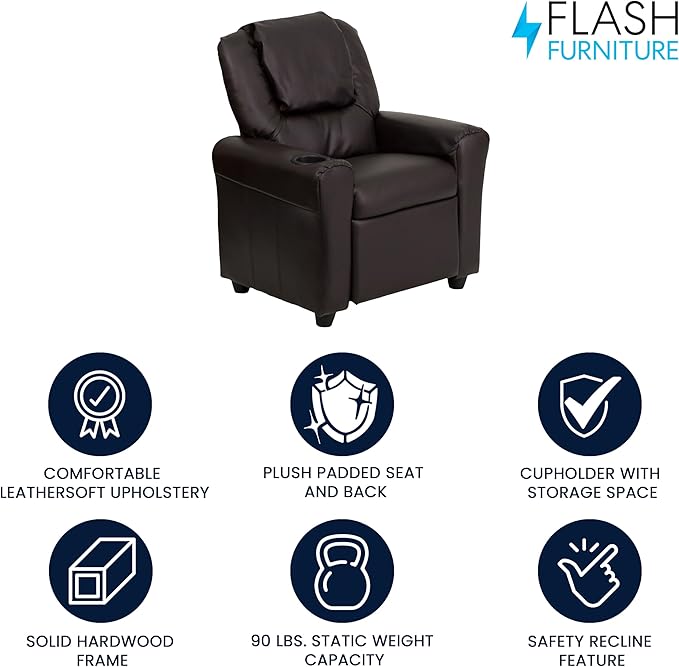 Flash Furniture Vana LeatherSoft Kids Recliner - Image 4