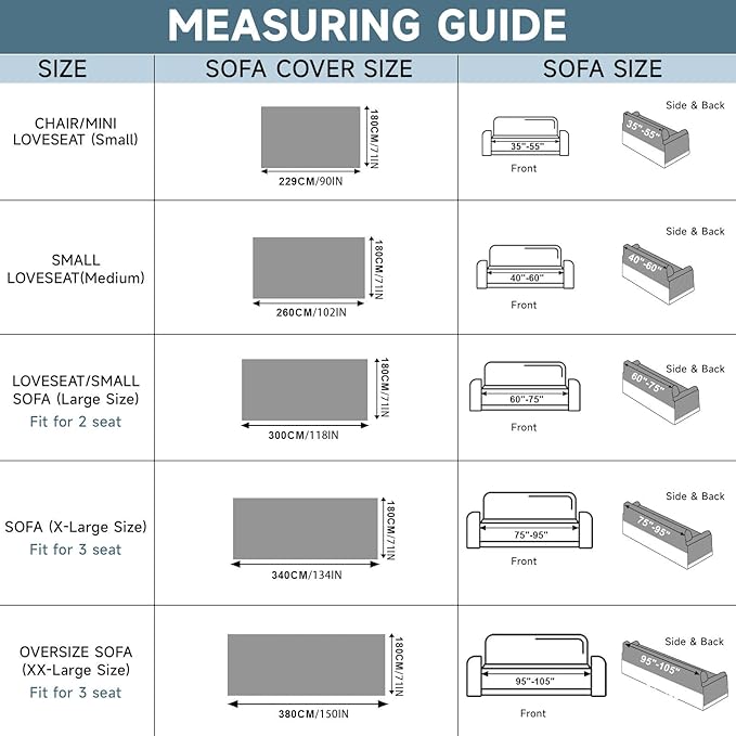 VClife Sofa Cover Washable Soft Plush Couch Cover - Image 2