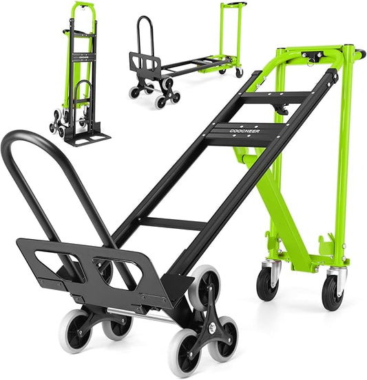 4-in-1 Hand Truck Dolly Heavy Duty Industrial Convertible, 1000 LBS Stair by COOCHEER