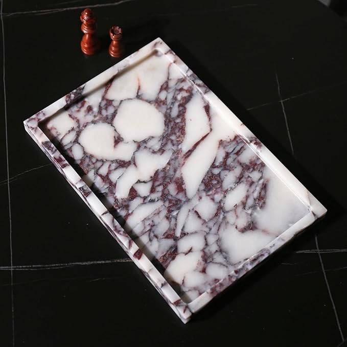 Real Luxurious Natural Marble Vanity Tray Genuine Marble Storage Tray - Image 6