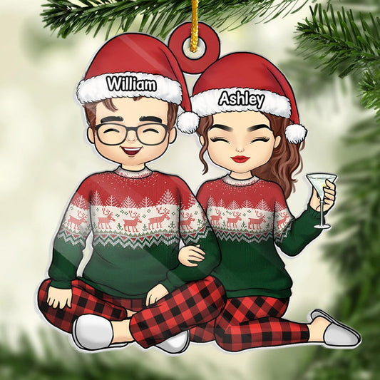 Pawfect House I'm Yours Forever, Personalized Acrylic Ornaments, Couple Christmas Ornaments, Christmas Anniversary Birthday Gifts for Couples, Husband Wife Gifts, Housewarming Gift