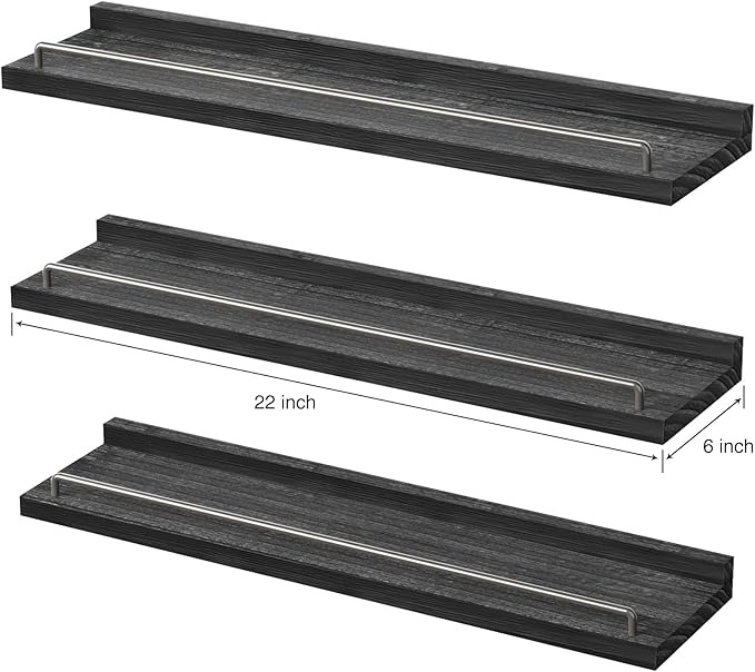 RYOFOBETTO 22 inches Long Floating Shelves, Bathroom Decor Shelves Over Toilet - Image 3