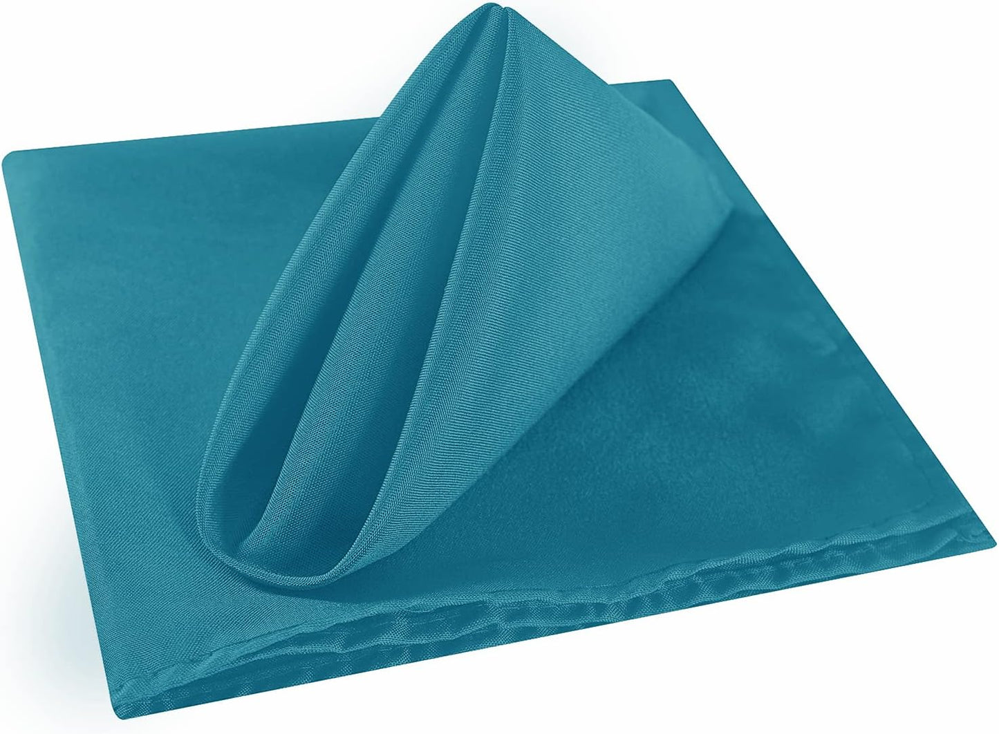 Cloth Napkins 20x20 inch Washable Polyester Dinner Napkins Soft Table Napkins for Wedding Party Dining Banquet(Caribbean Blue,12PCS)