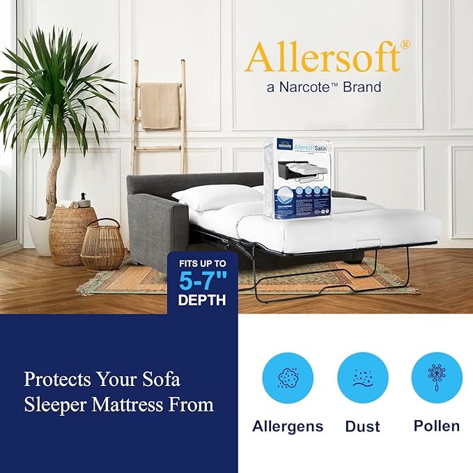 Allersoft| Queen Sleeper Sofa Mattress Cover - Image 4