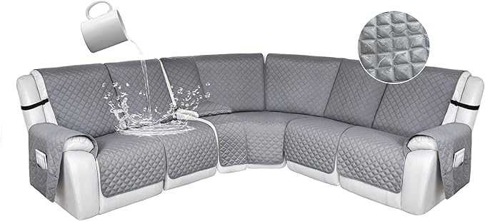 HDCAXKJ 100% Waterproof Reclining Sectional Couch Covers L Shape Recliner Sofa by HDCAXKJ