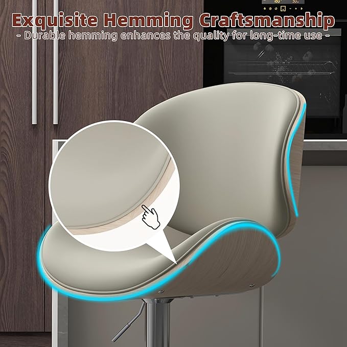 civama Bar Stools 1 PC for Kitchen Counter, Adjustable Bar Height Chairs - Image 4