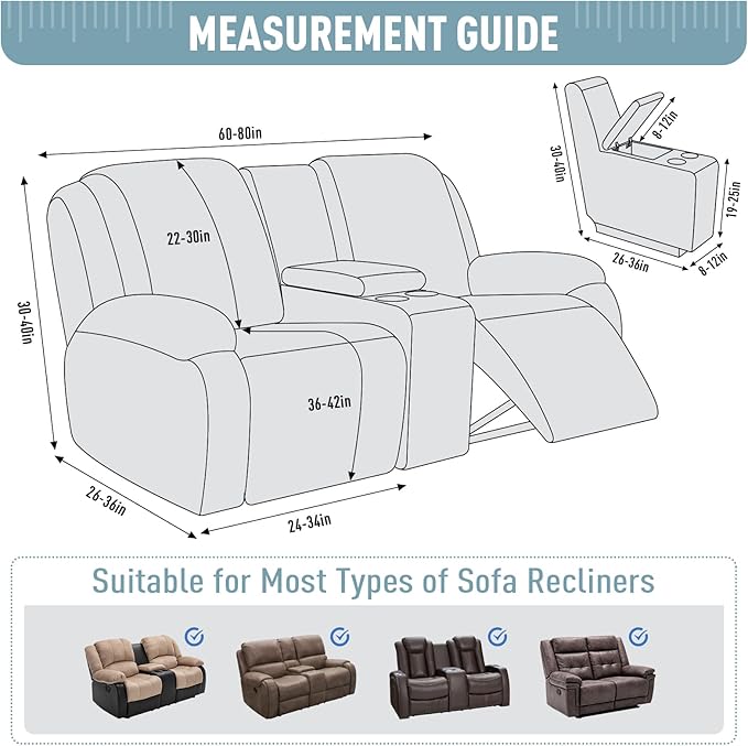 TAOCOCO Loveseat Recliner Cover - Image 5