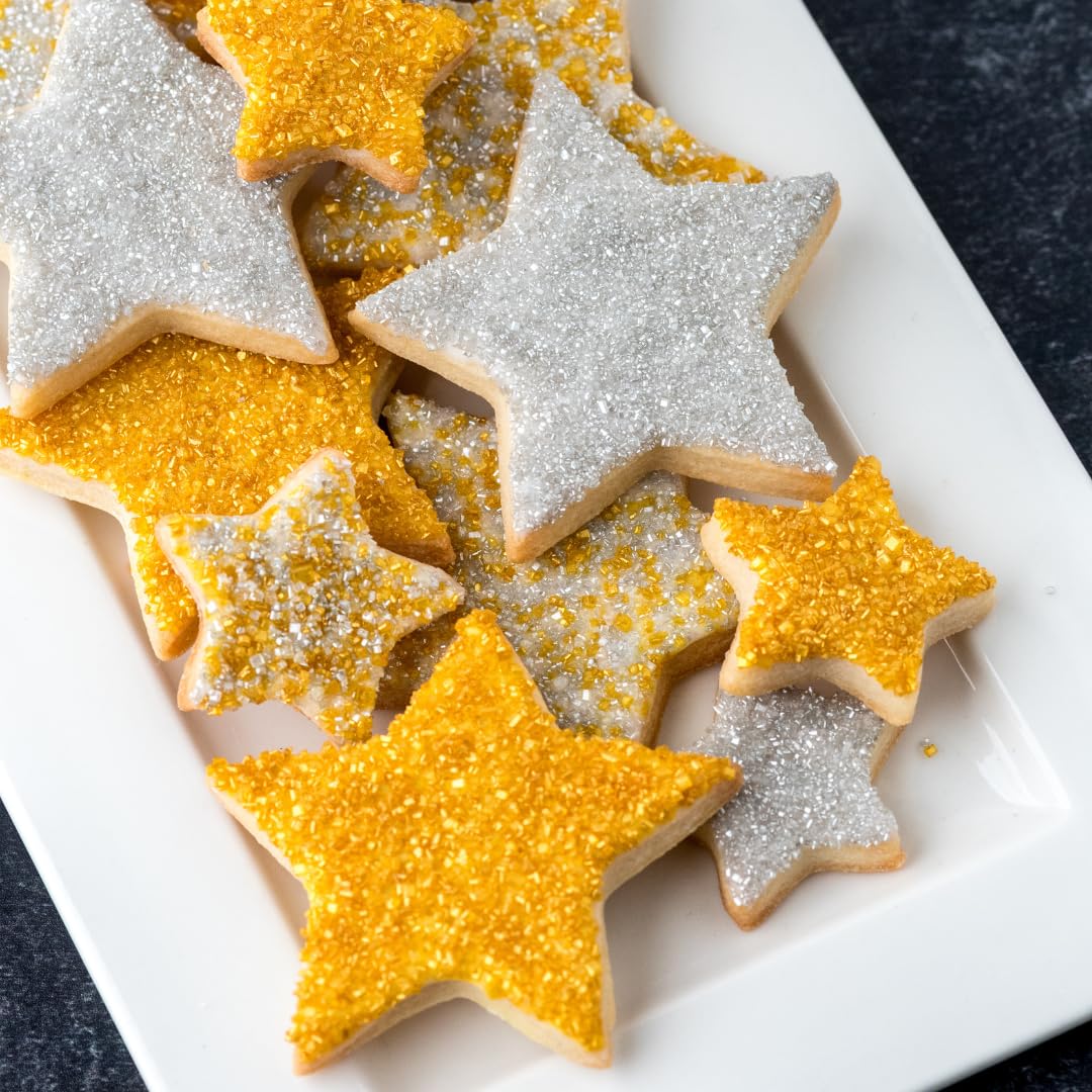 Sweets Indeed Sprinkles, Edible Sprinkle Sugar Mix, Perfect for Cake Decorations, Baking, Ice Cream, Cookies, Cupcake Topper, 5 ounces (Gold)