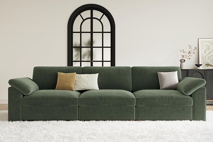 EASE MOOSE Sectional Modular Sofa, Comfty 3 Seat Cloud Couch, FSC Certified by EASEMOOSE