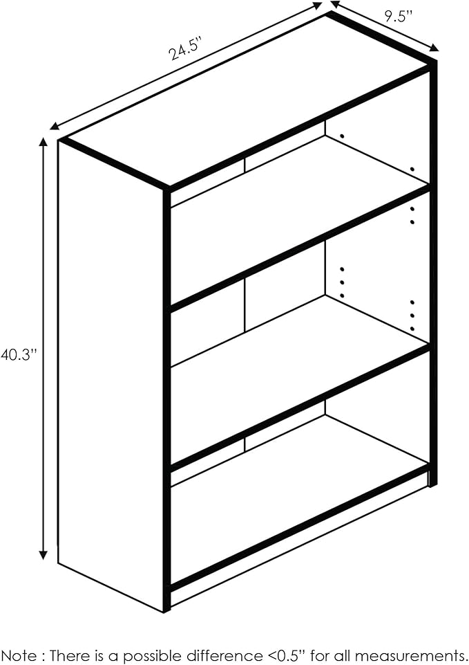 Furinno JAYA Book Shelf, 3-Tier Bookshelf, Bookcase - Image 2