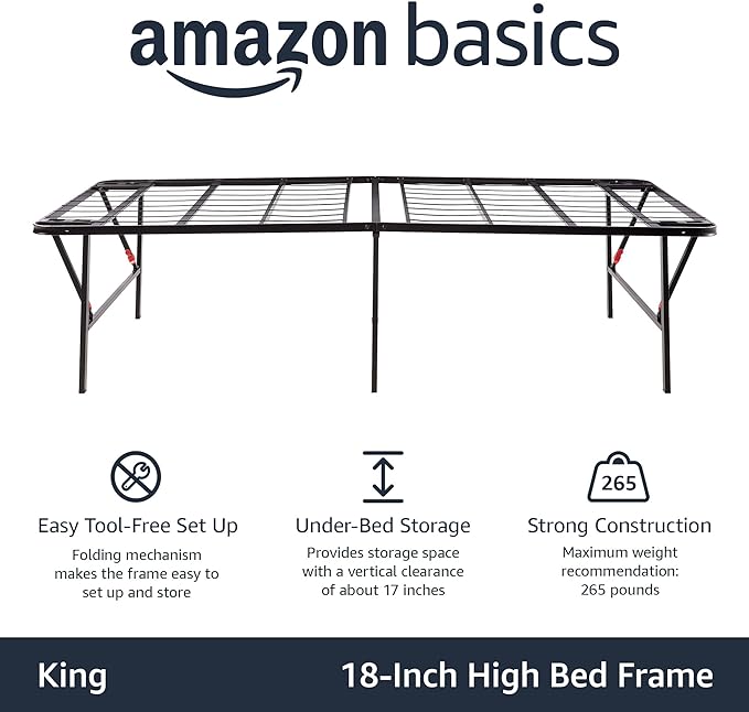 Amazon Basics Foldable Metal Platform Bed Frame - Image 4