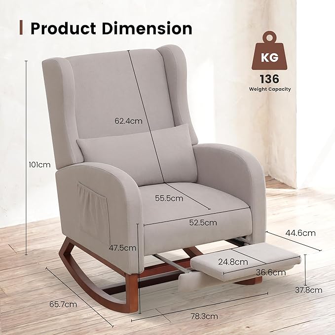 Nursery Rocking Chair，Rocking Chair - Image 2