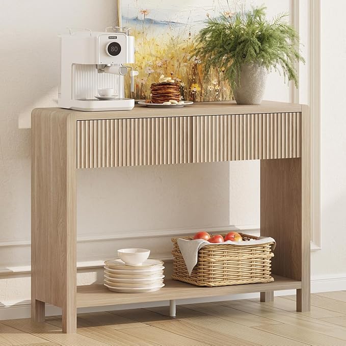 FATORRI Console Sofa Table, Wooden Entryway Table - Image 7