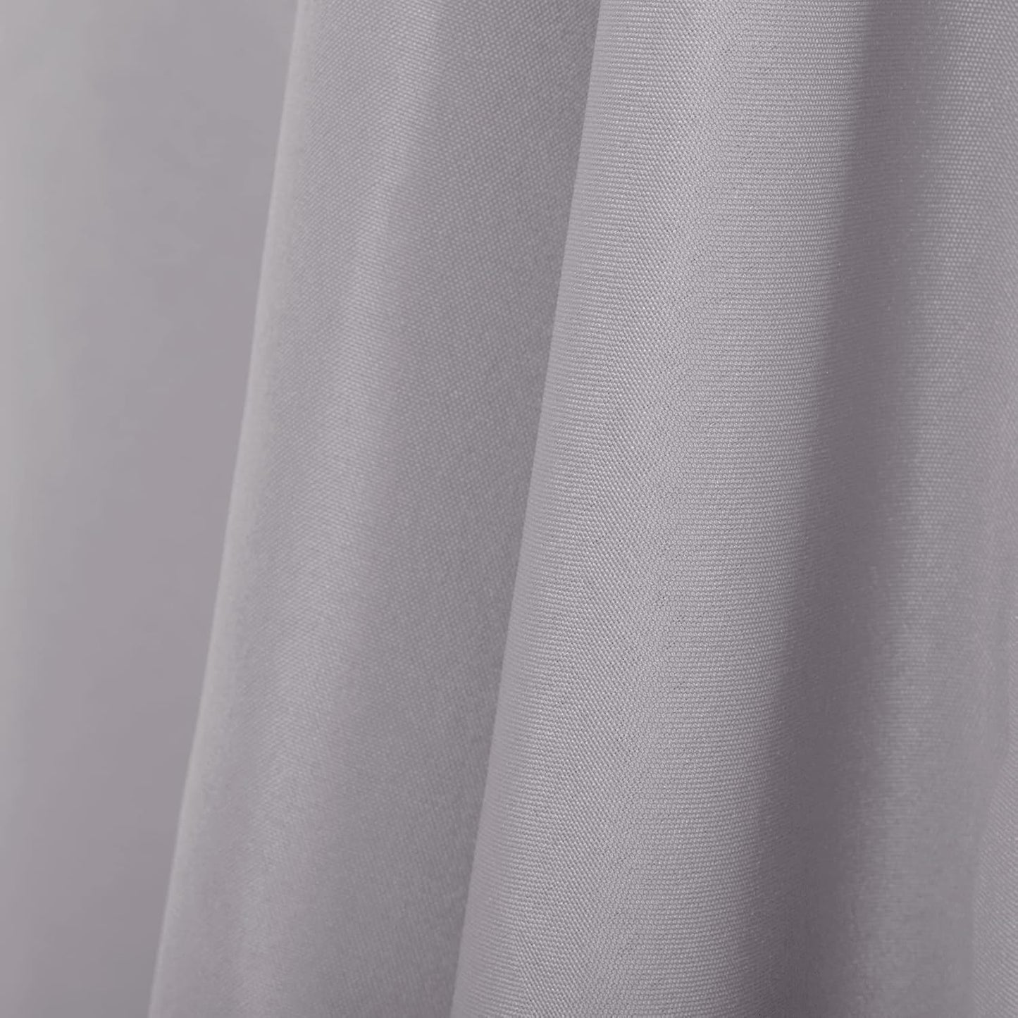 Ascoza 2pack 90x132 Inch Silver Rectangular Tablecloth 6 Feet Table Cloth in Polyester Fabric for Wedding/Banquet/Restaurant/Parties