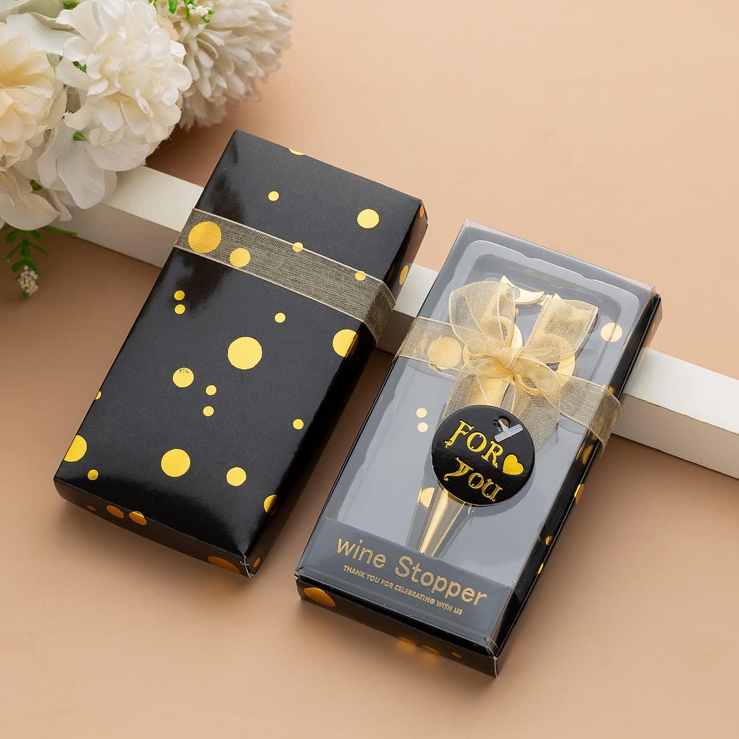 24 Pack 55th Birthday Favors For Guests-55 Years Old Wine Bottle With Gift Box For 55th Wedding Party Favor Souvenirs Decoration