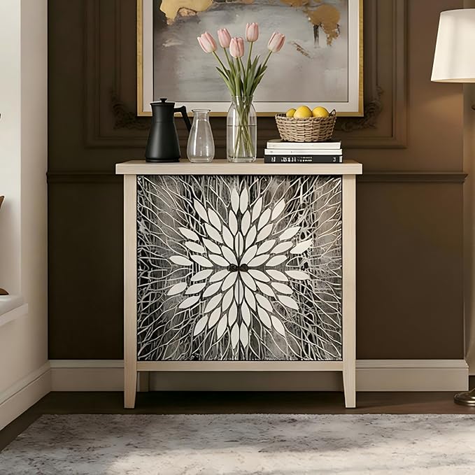 31" Carved Sideboard Buffet Cabinet by LFGUIZO