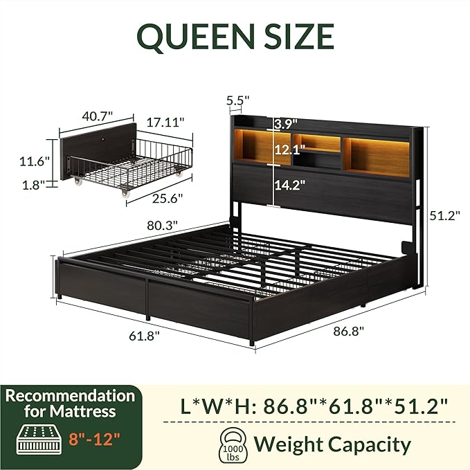 LARMACE Queen Size Bed Frame - Image 2