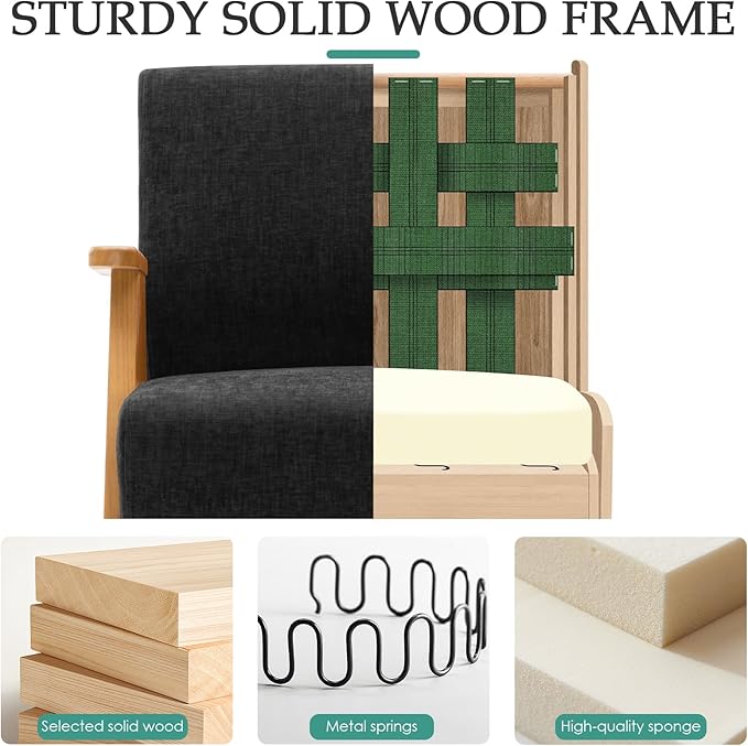 Home Accent Chair Mid Century Modern Accent Chair - Image 4