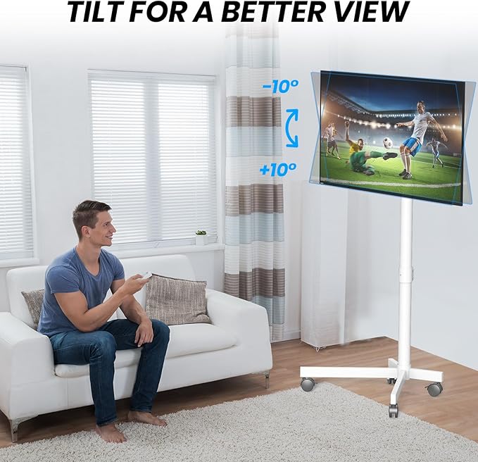 Mobile TV Cart Rolling TV Stand - Image 6