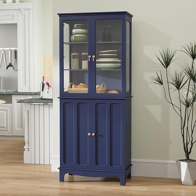 ARTPOWER 72" Freestanding Kitchen Pantry Storage Sideboard, Classical Tall by PowerofArtBetterforLife