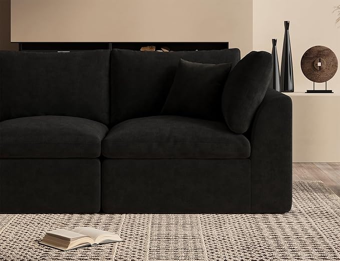 ohllob 140" U Shaped Couch, Cloud Sectional Couches - Image 6