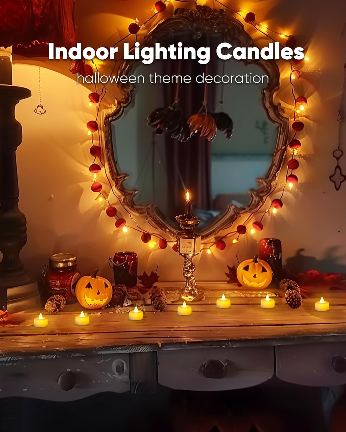 Amagic 24 Pack Remote Candles, Tea Lights with Timer, 400+Hours Flickering Flameless Battery Operated LED TeaLights Candles with Remote, for Table Centerpieces, Home Decor, Wedding, Party (Ivory)