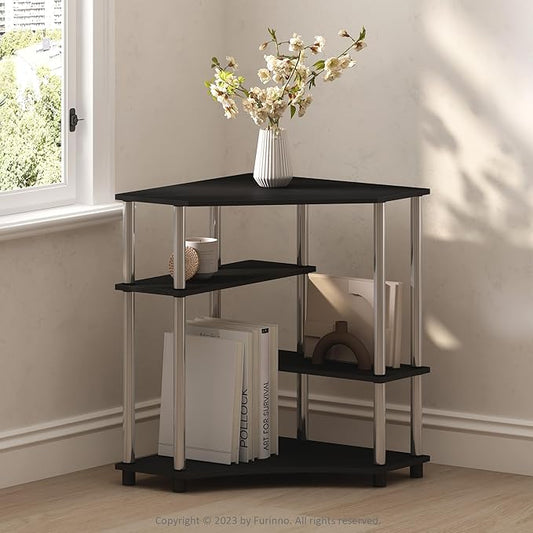 Furinno Turn-N-Tube Storage Shelves, 4-Tier Corner Shelf, Toolless Assembly by Furinno-FitsYourSpaceFitsYourBudget