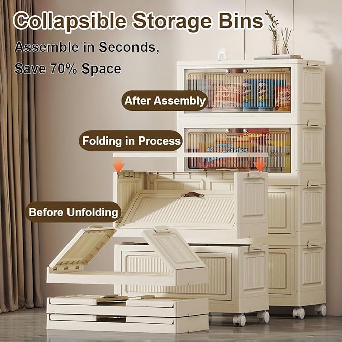 5-Tier Foldable Storage Cabinet - Image 4
