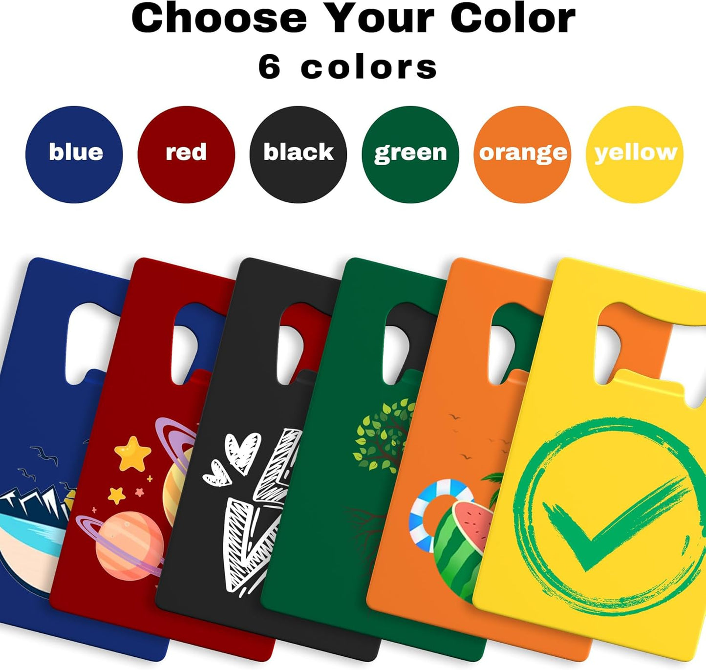 Personalized Credit Card Bottle Opener, Custom Stainless Steel Beer Bottle Opener, Upload Your Name/LOGO/Text, for Wedding Favors, Brewery, Bar, Anniversaries, Party (Yellow)