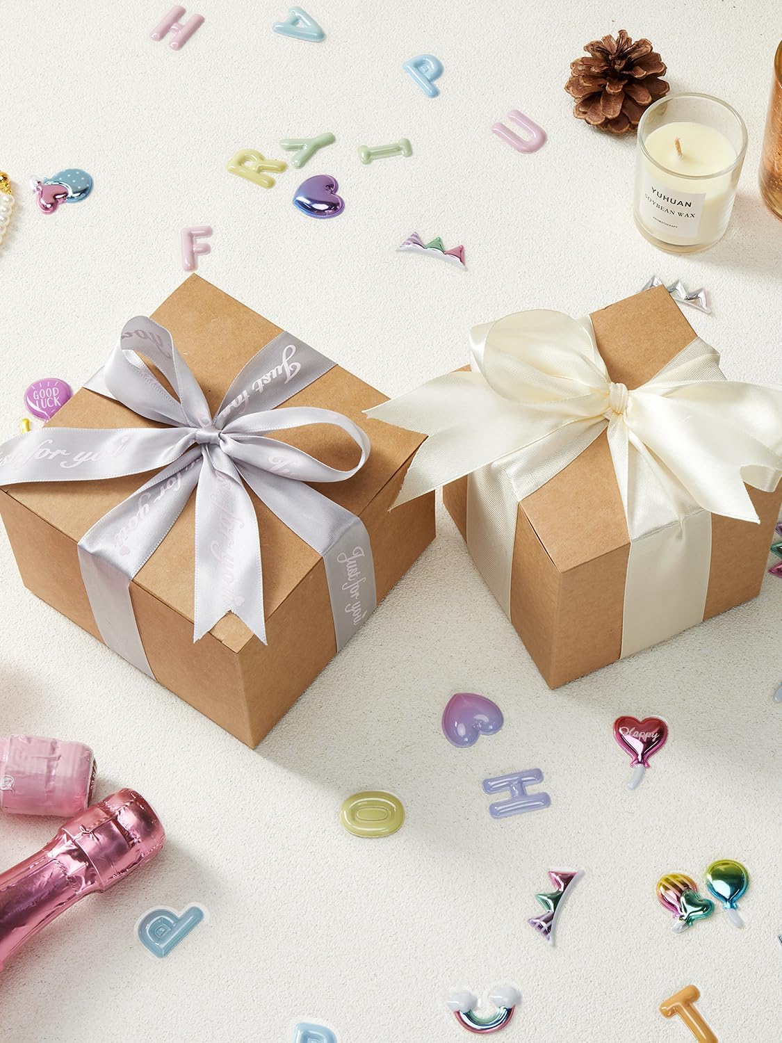 Eupako Gift Boxes 4x4x4 50 Pack Brown Kraft Paper Box with Lids Party Favor Boxes for Bridesmaids Proposal, Crafting, Cupcake, Wedding, Christmas