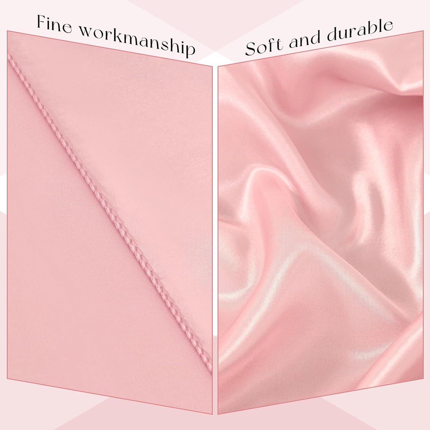 10 Packs Satin Tablecloth 57 x 108 Inch Rose Gold Rectangular Table Cloth Silk Tablecloth Smooth Fabric Overlay Satin Table Cover Decoration for Wedding Party Banquet Events