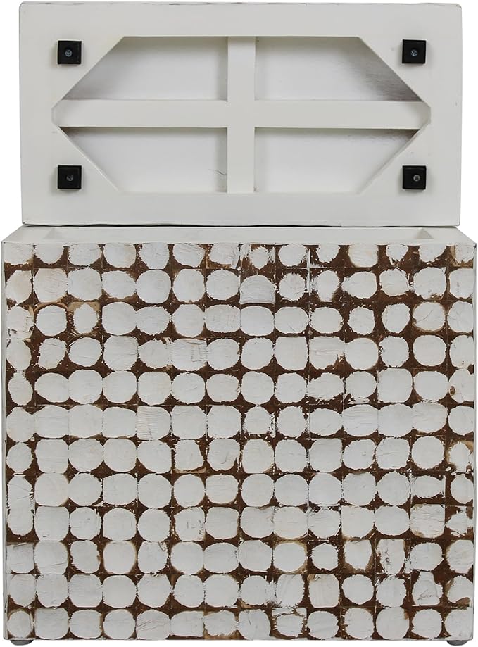 East at Main Rectangle Storage Side Table – Coconut Shell Mosaic Inlay - Image 7