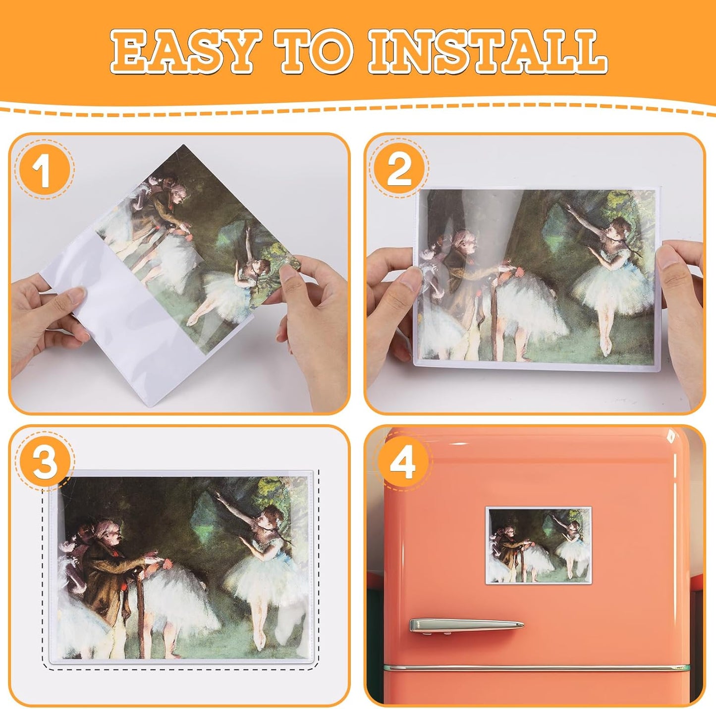 VNDUEEY 15 Pack Magnetic Picture Frames for Refrigerator 5x7 inch, Magnetic Photo Frames Reusable, Magnetic Pocket Picture Frame for Fridge, Locker, Home, School, Office