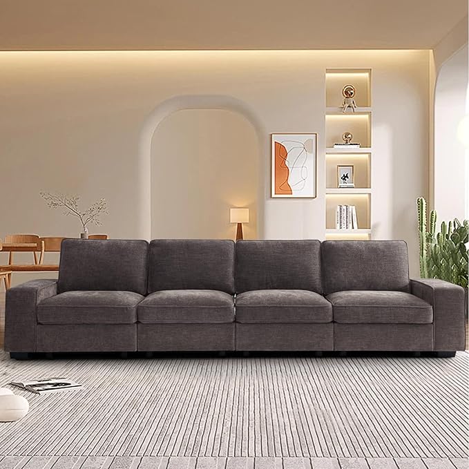 TEKAMON 128" Modular Sofa Couch by TEKAMON