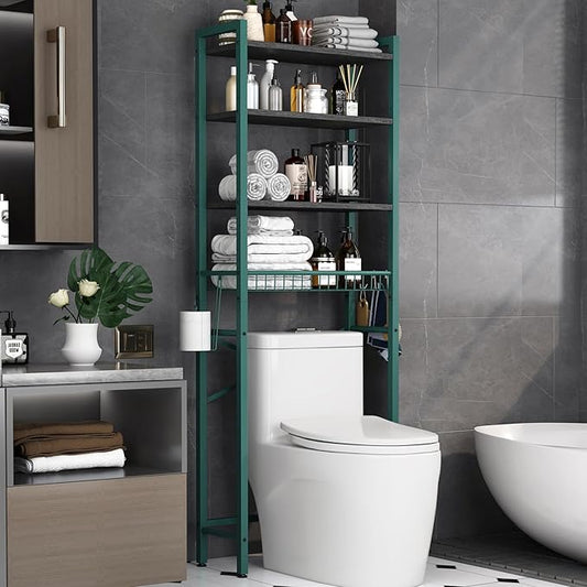 Kalrin Over-The-Toilet Storage Rack, 4-Tier Bathroom Organizer Shelf Over Toilet by Kalrin