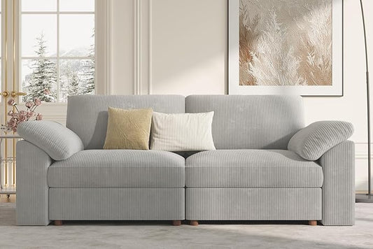 EASE MOOSE Comfty 2 Seat Couch, FSC Certified Modern Deep Seat Sectional Modular by EASEMOOSE