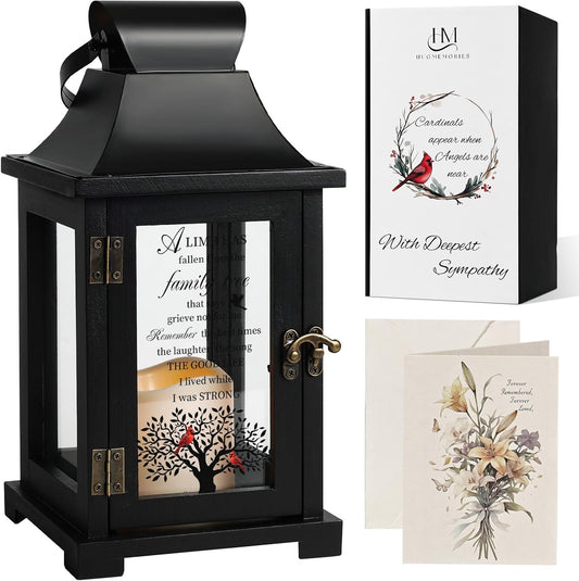 Memorial Lantern - Bereavement Sympathy Gifts for Loss of Loved One Mother Father, Thoughtful Funeral Gifts in Memory of Loved One with LED Candle