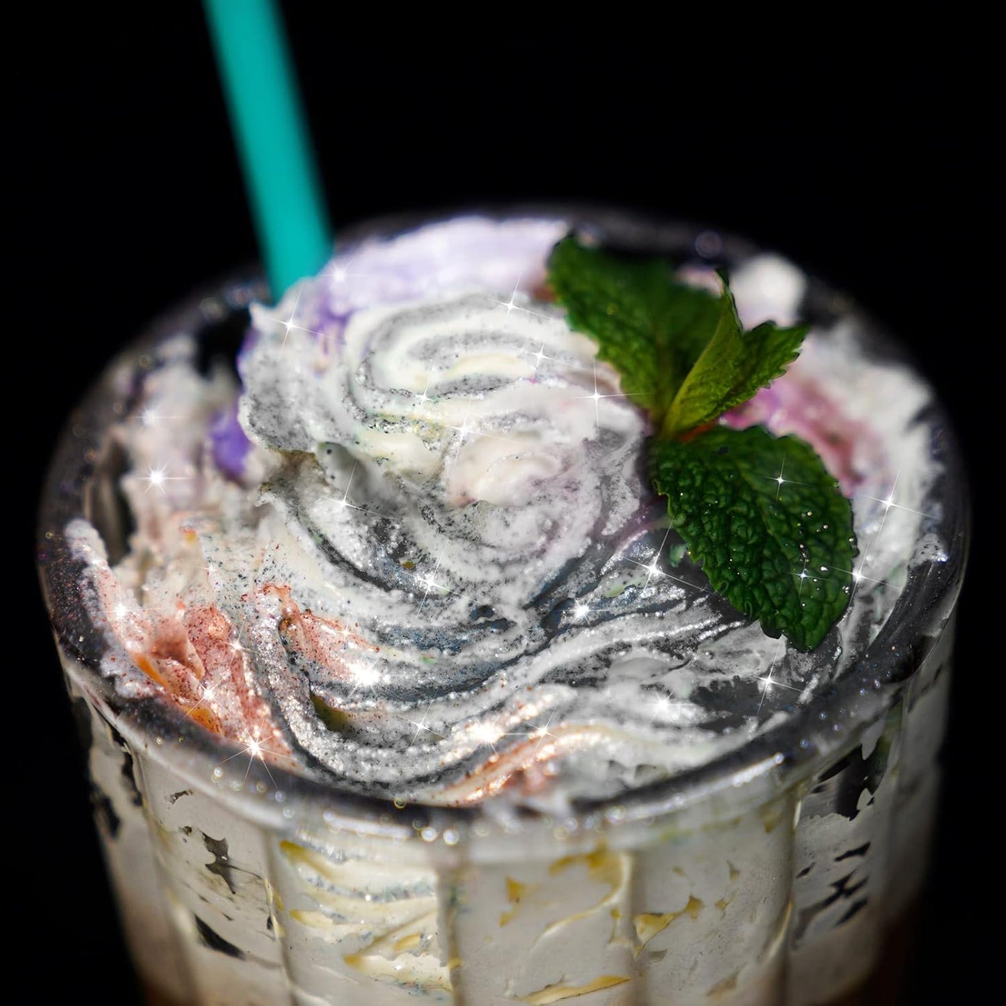 NiHome Edible Food-Grade Glitter Powder Glimmer Luster Dust Metallic Fancy Food Decorating Sprinkle Glimmery Dust for Drink Wine Beverage Cake Bakery Vegan Allergen-Free (Black, 0.35oz/10g)