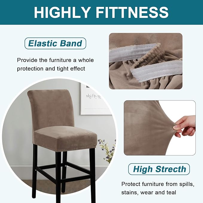 Turquoize Bar Stool Covers 2 Pack Bar Stool Covers - Image 4