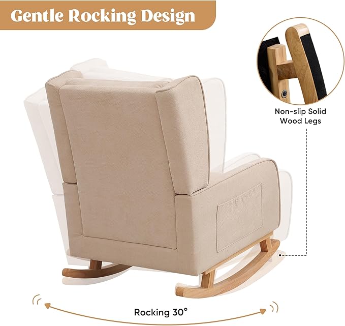 HCHAIRH Nursery Rocking Chairs, Rocking Chair Nursery - Image 5