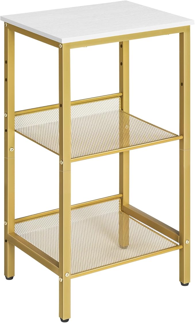 HOOBRO Tall Side Table, 3-Tier Telephone End Table by HOOBRO